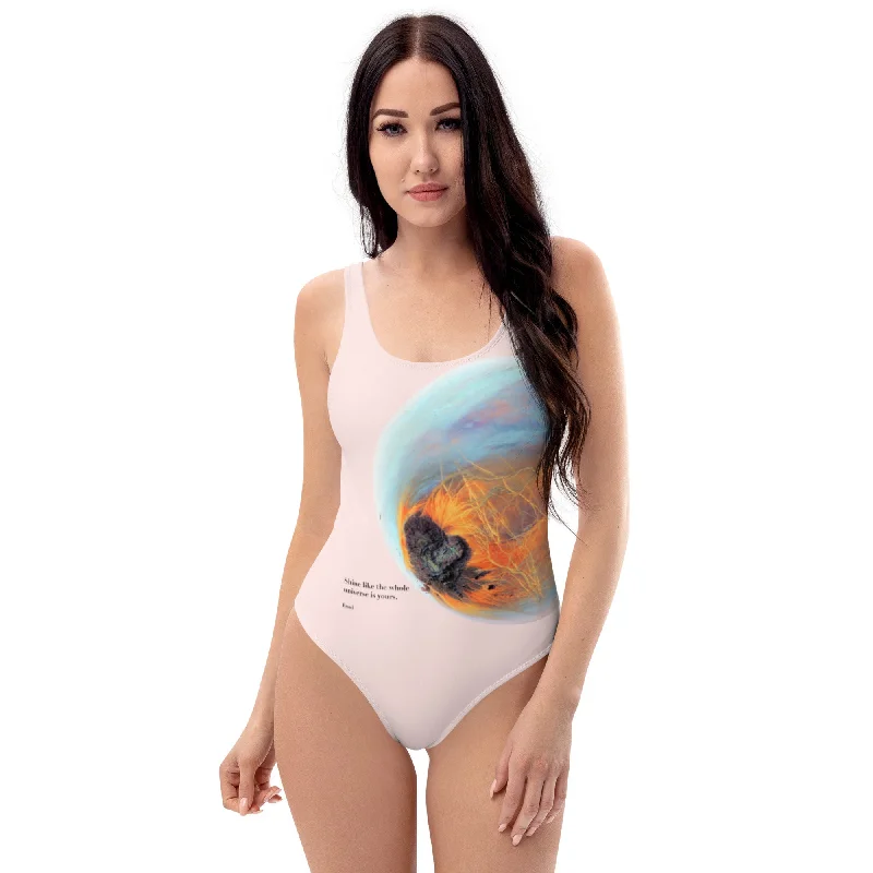 THE UNIVERSE IS YOURS Women's Swimsuit Flirty Ruffle Swimsuit