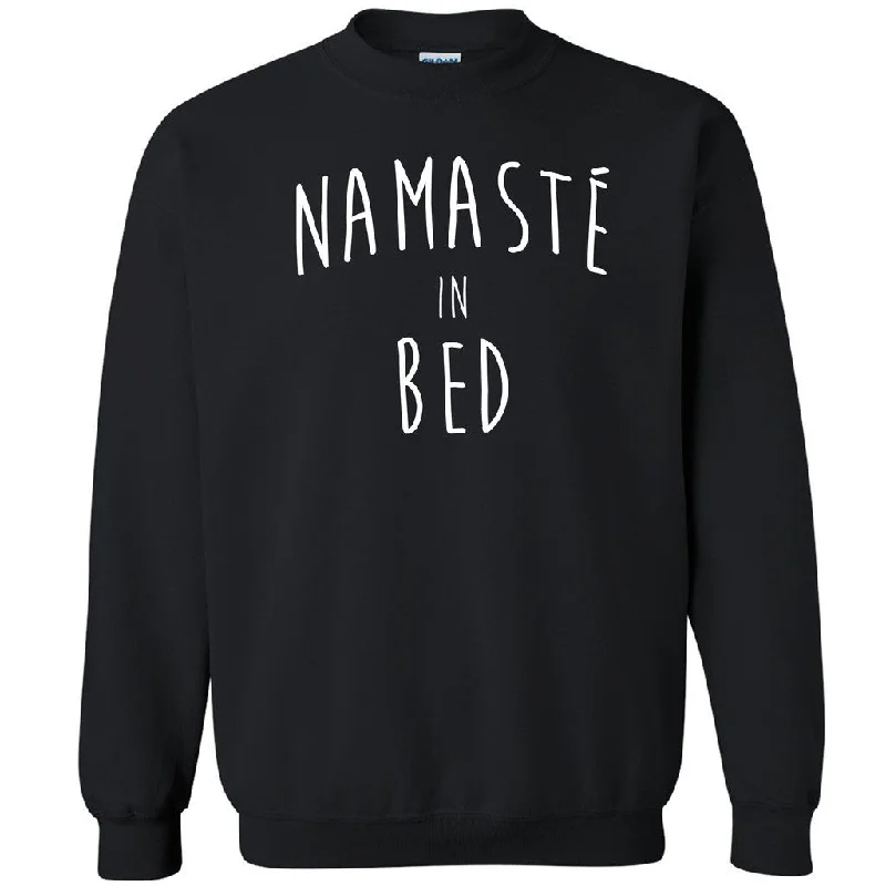 Zexpa Apparelâ„¢ Namaste In Bed Funny Unisex Crewneck Yoga Class Healthy Life Sweatshirt Cotton Hoodie Fleece Lining Warmth Zexpa Apparelâ„¢ Namaste In Bed Funny Unisex Crewneck Yoga Class Healthy Life Sweatshirt Cotton Hoodie Fleece Lining Warmth