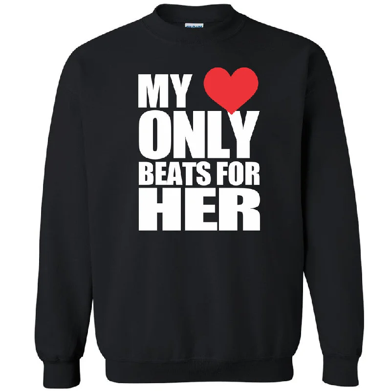 Zexpa Apparelâ„¢ My Heart Only Beats For Her Unisex Crewneck Couple Matching Gift Sweatshirt Hoodie Jacket Zipper Layering Zexpa Apparelâ„¢ My Heart Only Beats For Her Unisex Crewneck Couple Matching Gift Sweatshirt Hoodie Jacket Zipper Layering