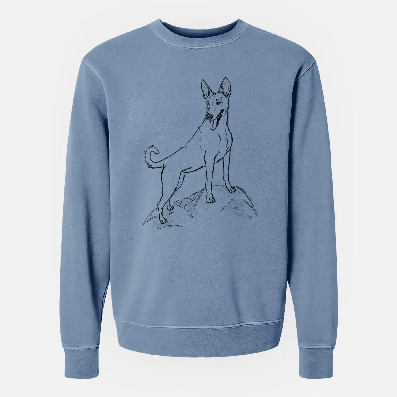 Doodled Mochi the Carolina Dog - Unisex Pigment Dyed Crew Sweatshirt Zip Hoodie Drawstring Kangaroo Pocket Doodled Mochi the Carolina Dog - Unisex Pigment Dyed Crew Sweatshirt Zip Hoodie Drawstring Kangaroo Pocket