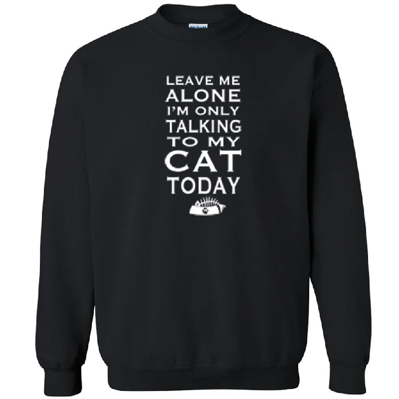 Zexpa Apparelâ„¢ Only Talking To My Cat Unisex Crewneck Cat Dad Cat Mom rescue Sweatshirt Hoodie with Hem Fringe Bohemian Relaxed Zexpa Apparelâ„¢ Only Talking To My Cat Unisex Crewneck Cat Dad Cat Mom rescue Sweatshirt Hoodie with Hem Fringe Bohemian Relaxed