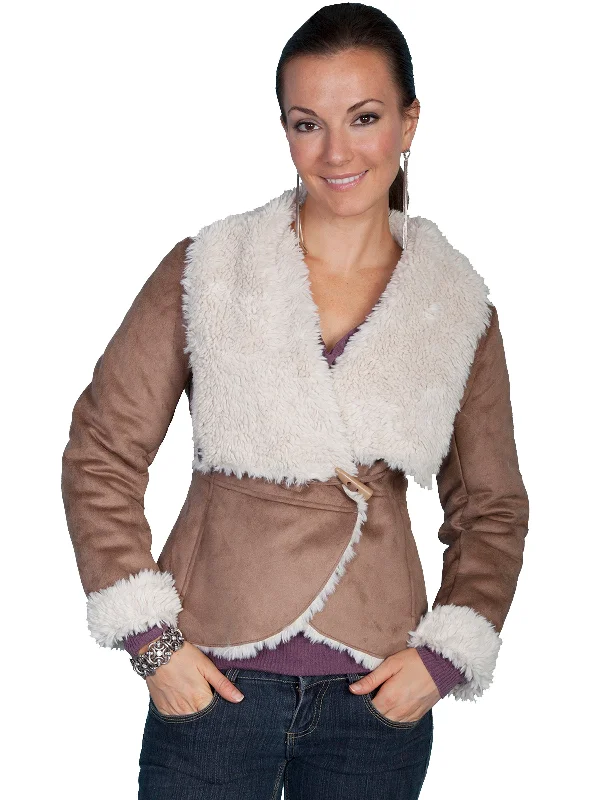 Scully Ladies Faux Oversize Fur Collar Jacket Hazelnut 100% Polyester Rayon Jacket Velvet Jacket Corduroy Jacket Scully Ladies Faux Oversize Fur Collar Jacket Hazelnut 100% Polyester Rayon Jacket Velvet Jacket Corduroy Jacket