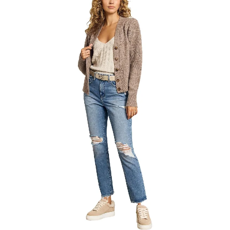 Sam Edelman Womens Julietta Wool Blend Long Sleeves Cardigan Sweater Tailored Straight A-Line Sam Edelman Womens Julietta Wool Blend Long Sleeves Cardigan Sweater Tailored Straight A-Line